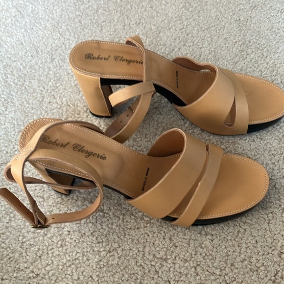 NWT ROBERT CLERGERIE caramel sandals - Picture 6 of 10